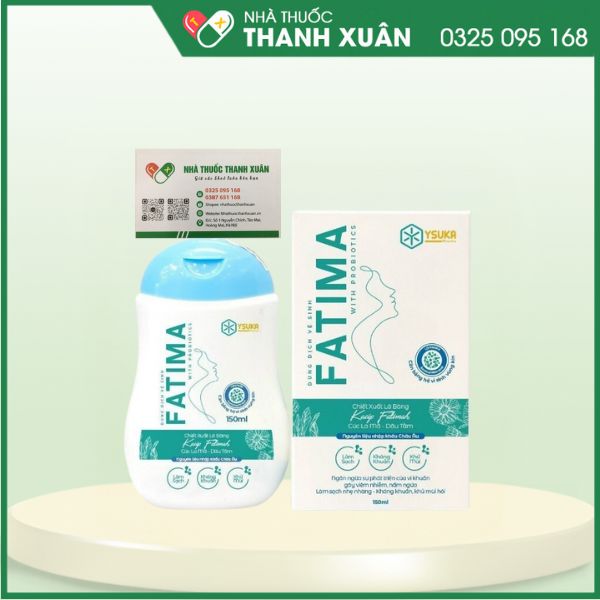 Dung dịch vệ sinh Fatima with probiotics giúp làm sạch nhẹ nhàng, kháng khuẩn, khử mùi hôi